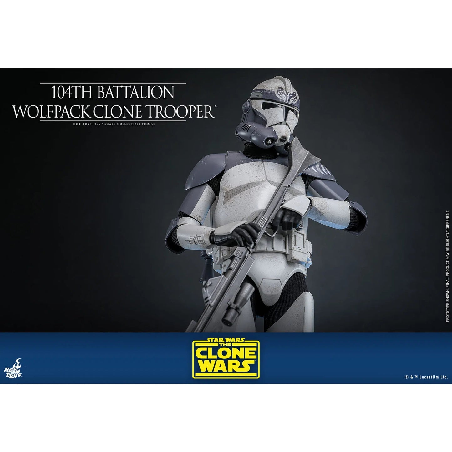 Star Wars: The Clone Wars: Battalion Wolfpack Clone Trooper: 1/6th Scale Action Figure - Hot Toys Action Figure