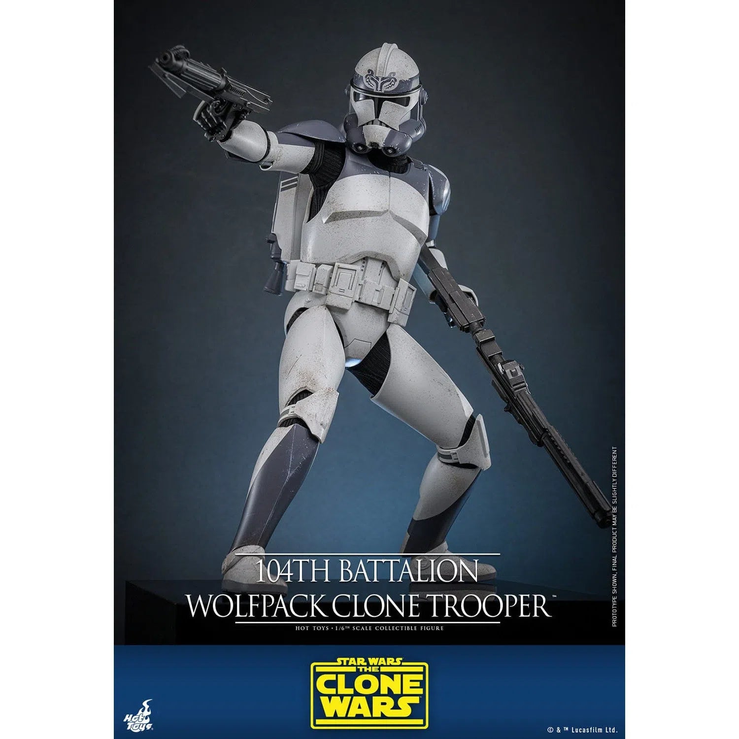 Star Wars: The Clone Wars: Battalion Wolfpack Clone Trooper: 1/6th Scale Action Figure - Hot Toys Action Figure