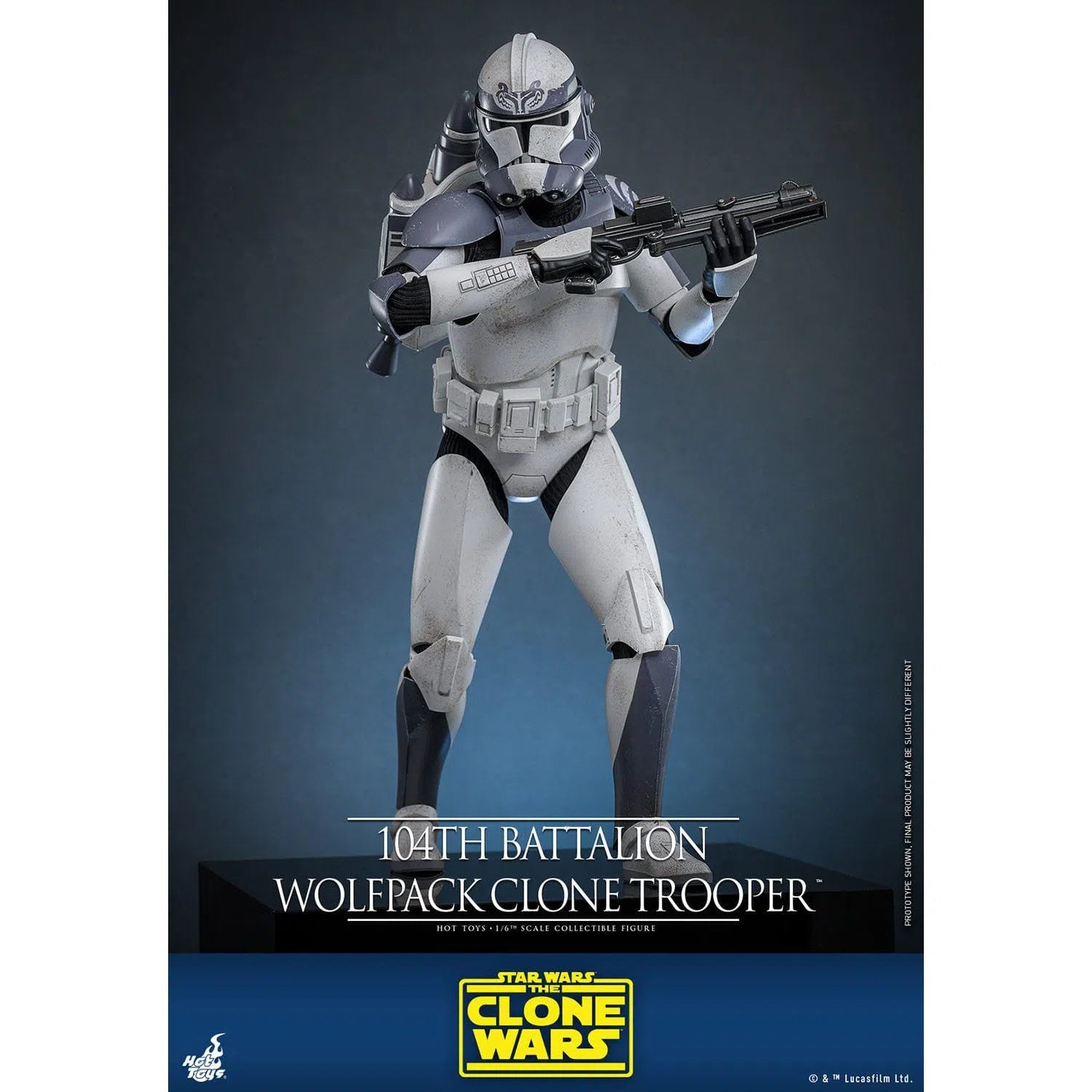 Star Wars: The Clone Wars: Battalion Wolfpack Clone Trooper: 1/6th Scale Action Figure - Hot Toys Action Figure