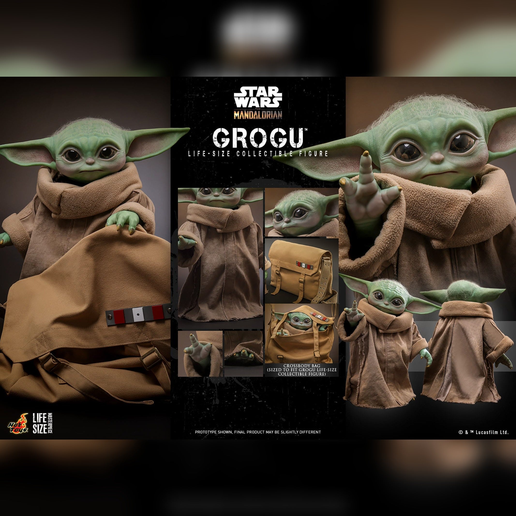 Star Wars: The Mandalorian: Grogu (Life Size): Action Figure: Hot Toys Hot Toys