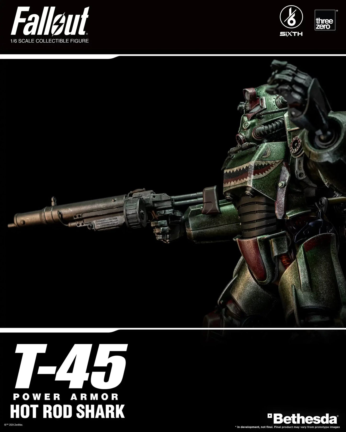 T-45: Hot Rod Shark Power Armor: Fallout: 1/6 Scale Figure - ThreeZero Action Figure