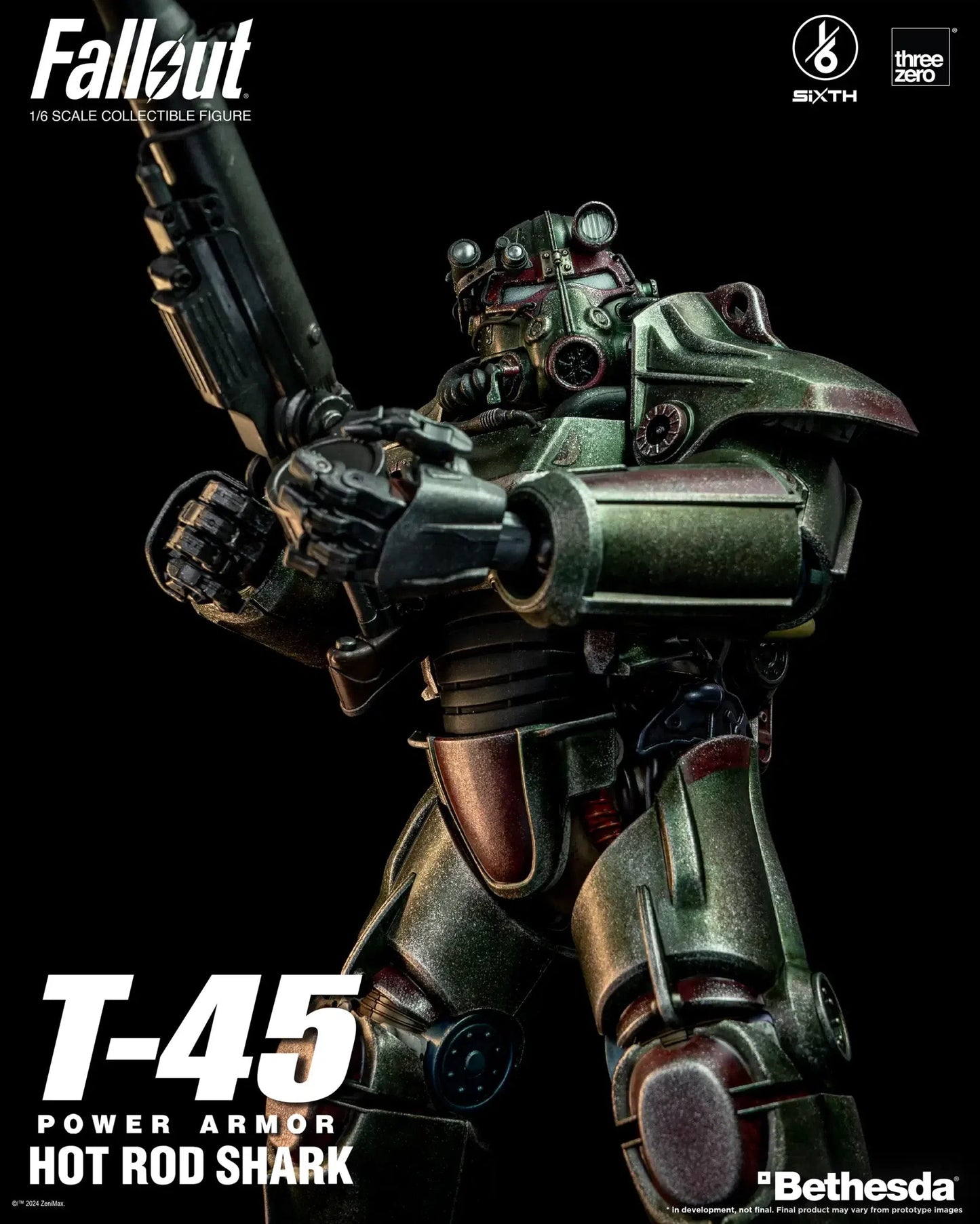 T-45: Hot Rod Shark Power Armor: Fallout: 1/6 Scale Figure - ThreeZero Action Figure