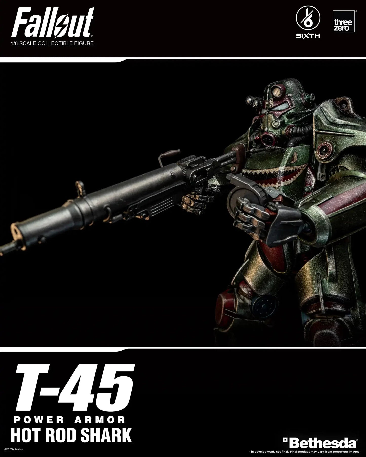 T-45: Hot Rod Shark Power Armor: Fallout: 1/6 Scale Figure - ThreeZero Action Figure