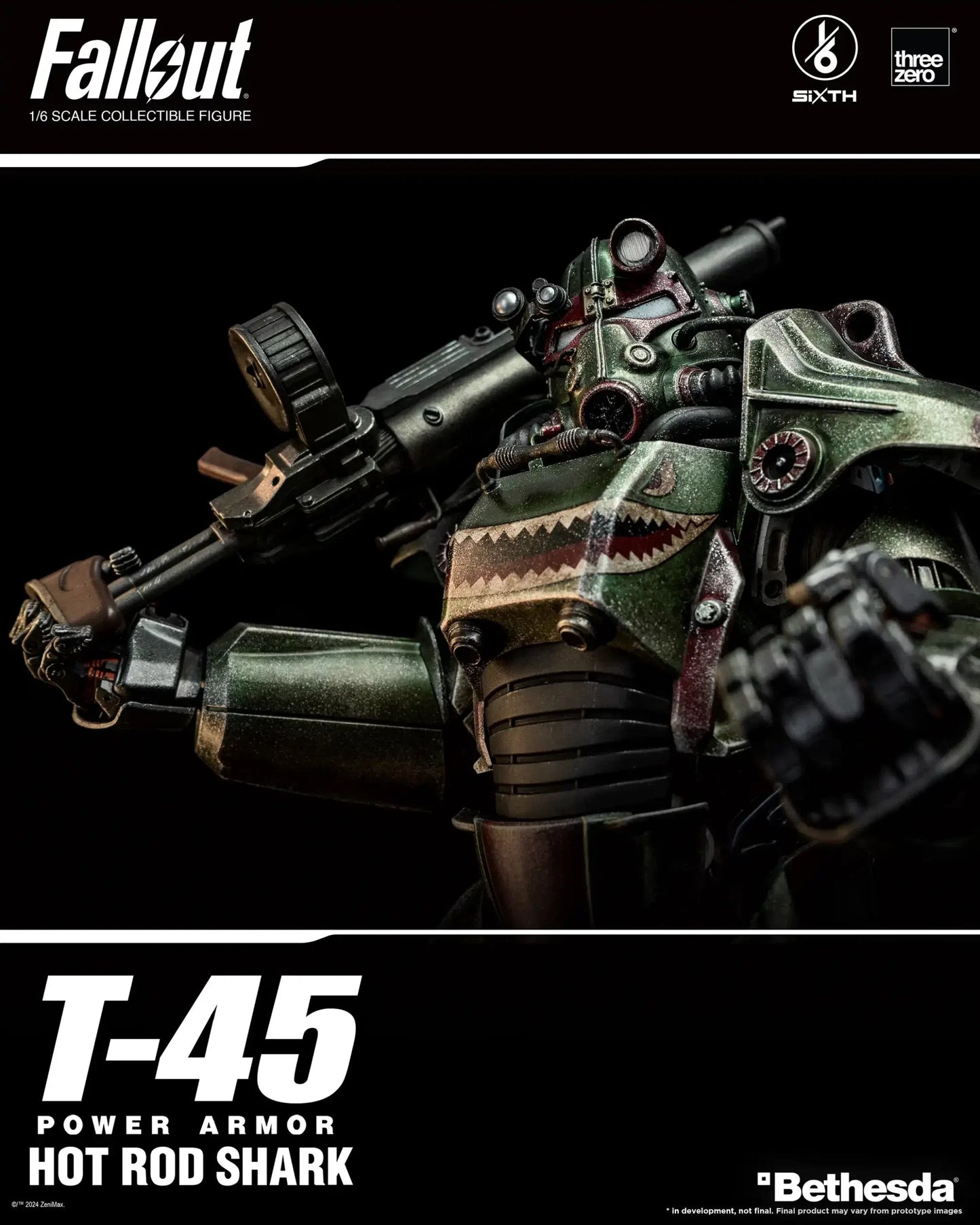 T-45: Hot Rod Shark Power Armor: Fallout: 1/6 Scale Figure - ThreeZero Action Figure
