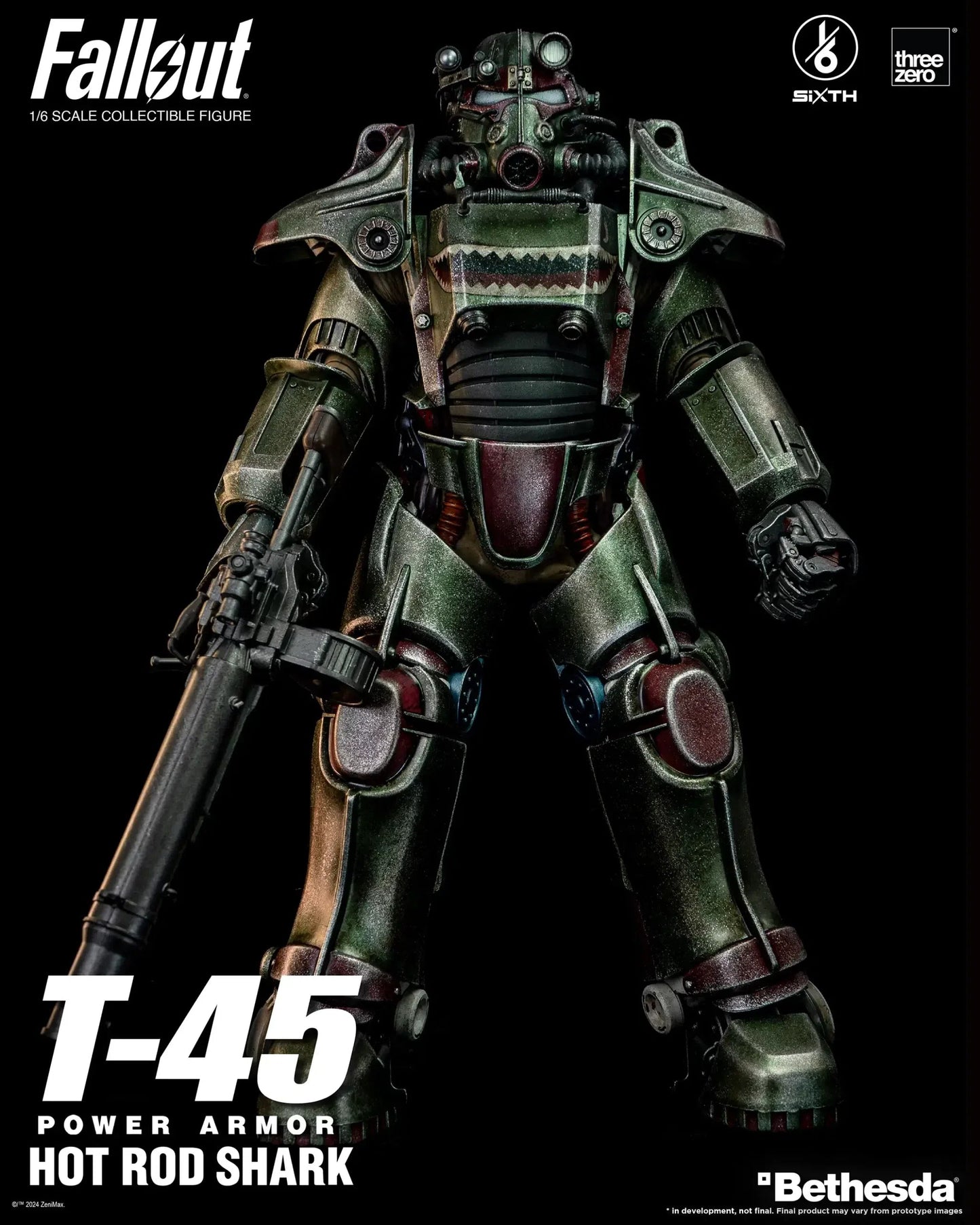 T-45: Hot Rod Shark Power Armor: Fallout: 1/6 Scale Figure - ThreeZero Action Figure