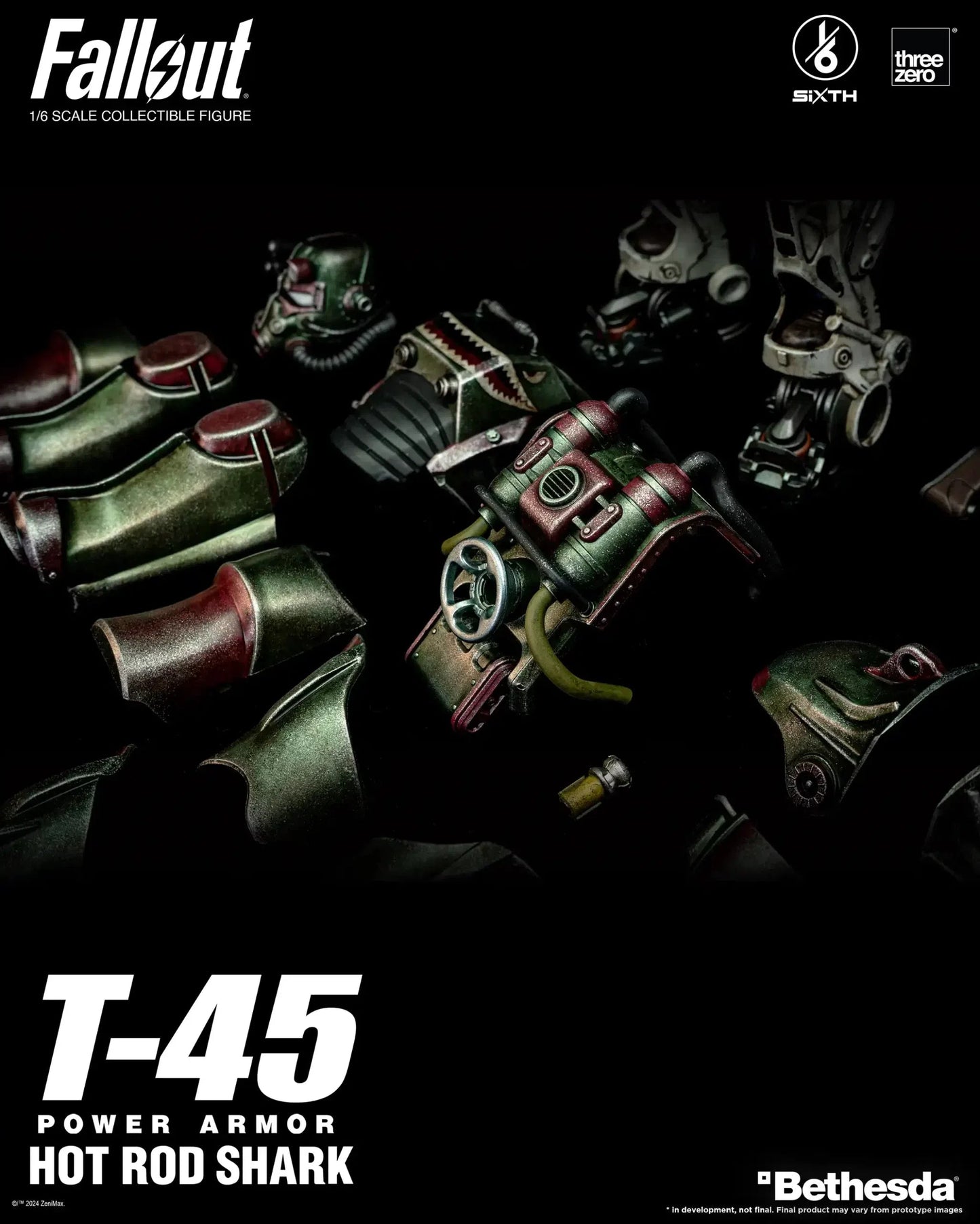 T-45: Hot Rod Shark Power Armor: Fallout: 1/6 Scale Figure - ThreeZero Action Figure