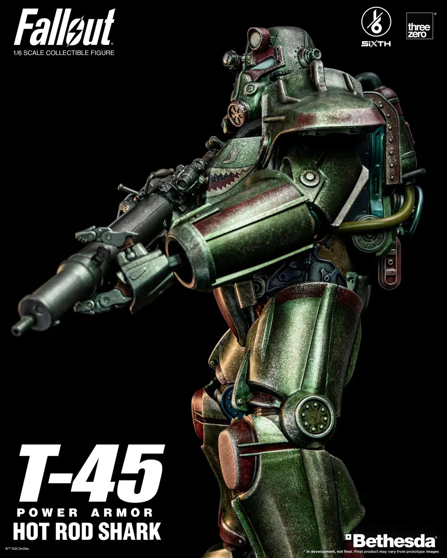 T-45: Hot Rod Shark Power Armor: Fallout: 1/6 Scale Figure - ThreeZero Action Figure