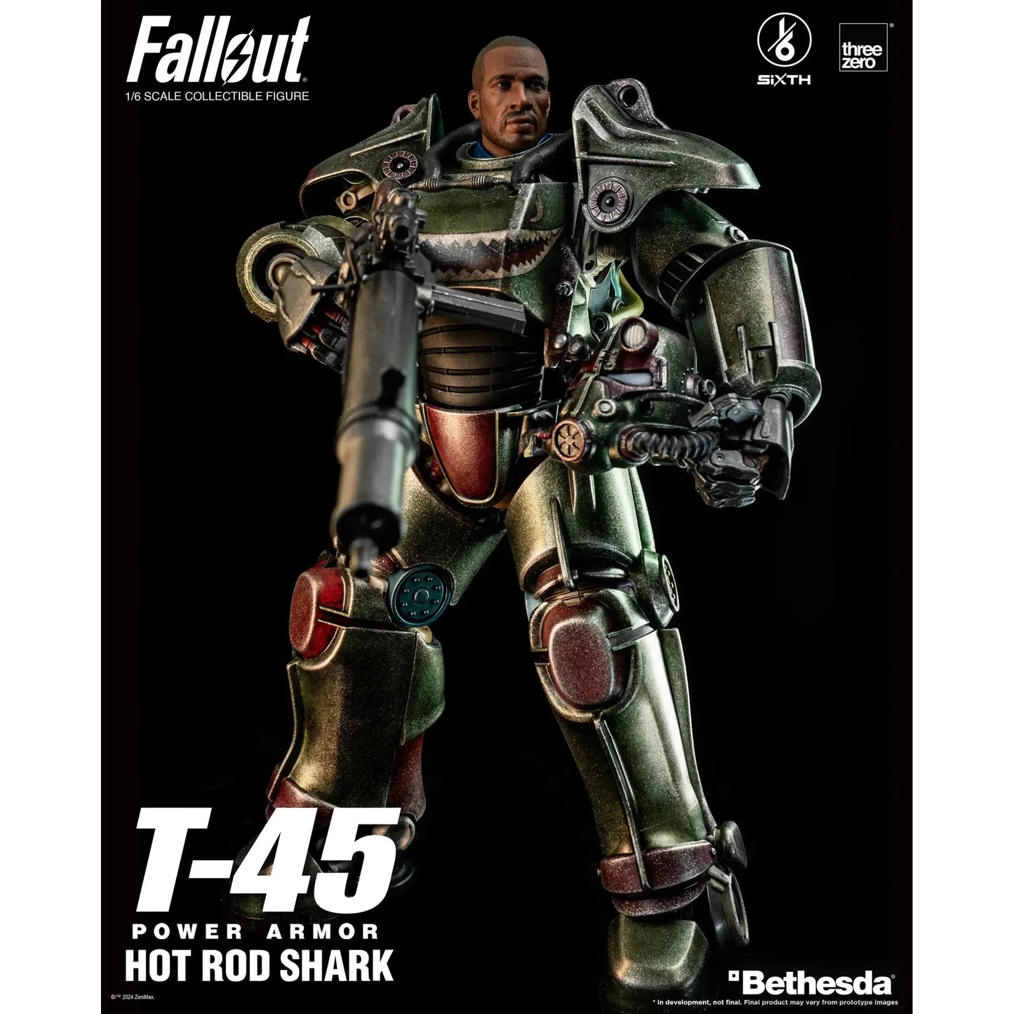T-45: Hot Rod Shark Power Armor: Fallout: 1/6 Scale Figure - ThreeZero Action Figure