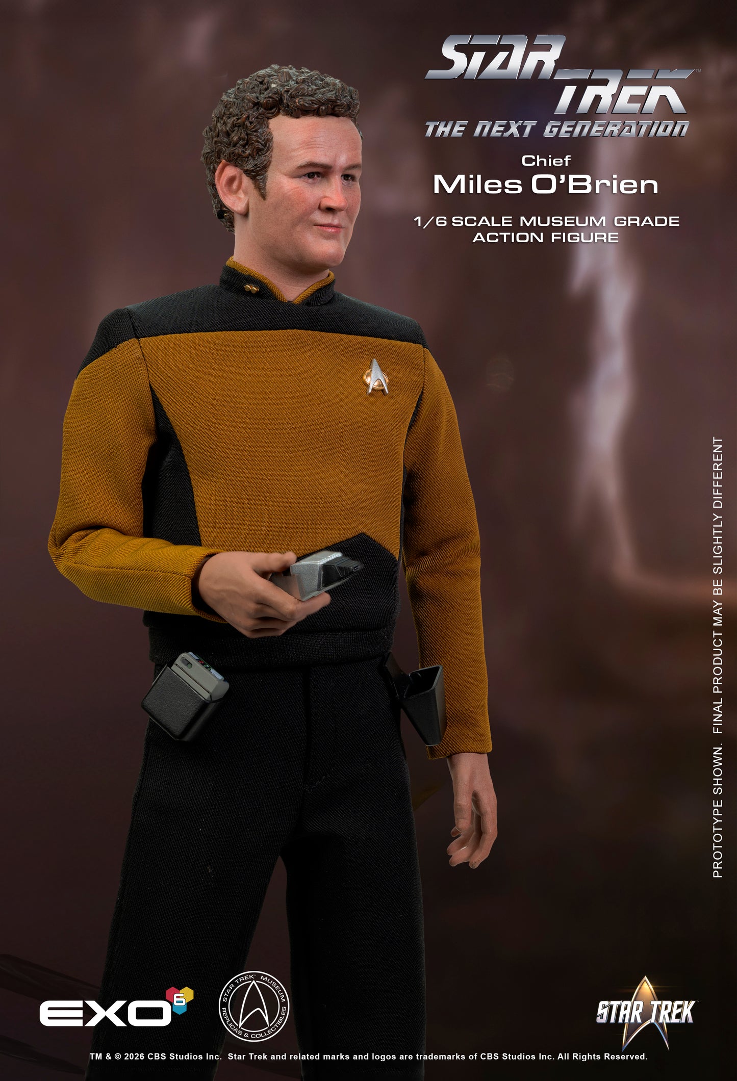 Star Trek: The Next Generation Chief Miles O'Brien (Essential Ver.) 1/6 Scale Action Figure - EXO-6 Action Figures