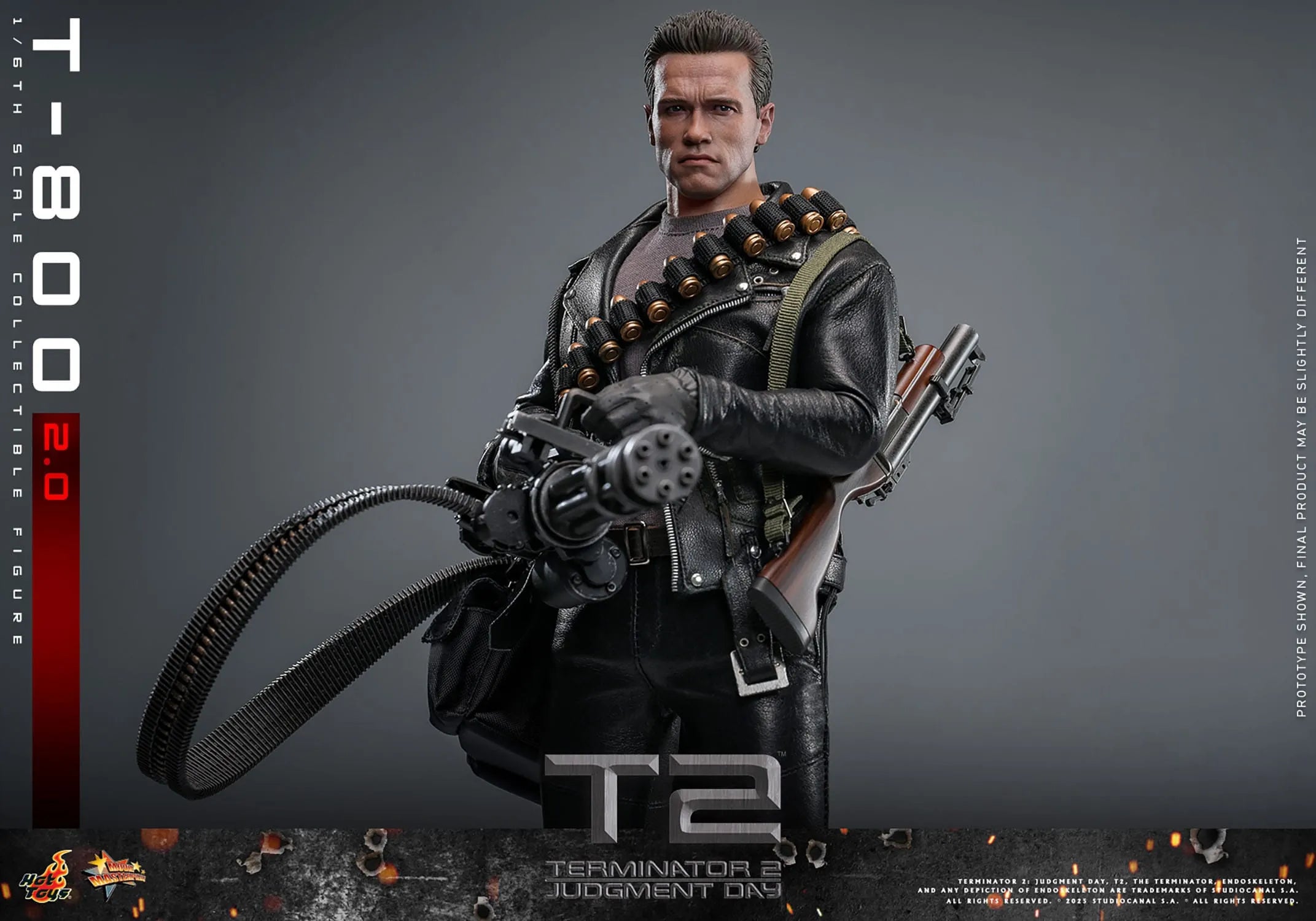 Terminator 2: T-800 Version 2.0: MMS795: 1/6th Scale Action Figure: Hot Toys Hot Toys