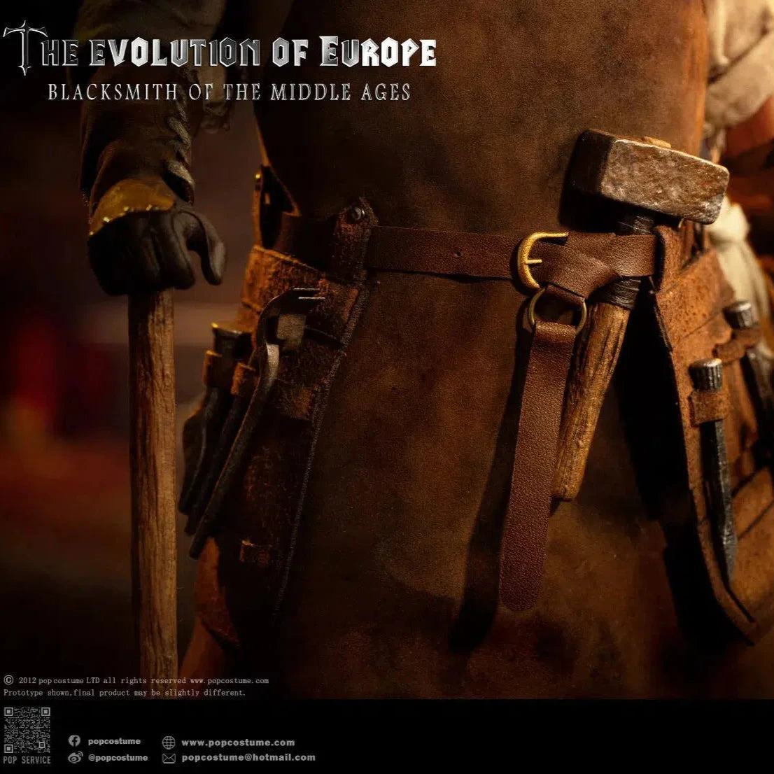 The Evolution of Europe: Blacksmith Of The Middle Ages: POP-EE02: Pop Costume: Sixth Scale Figure Pop Toys