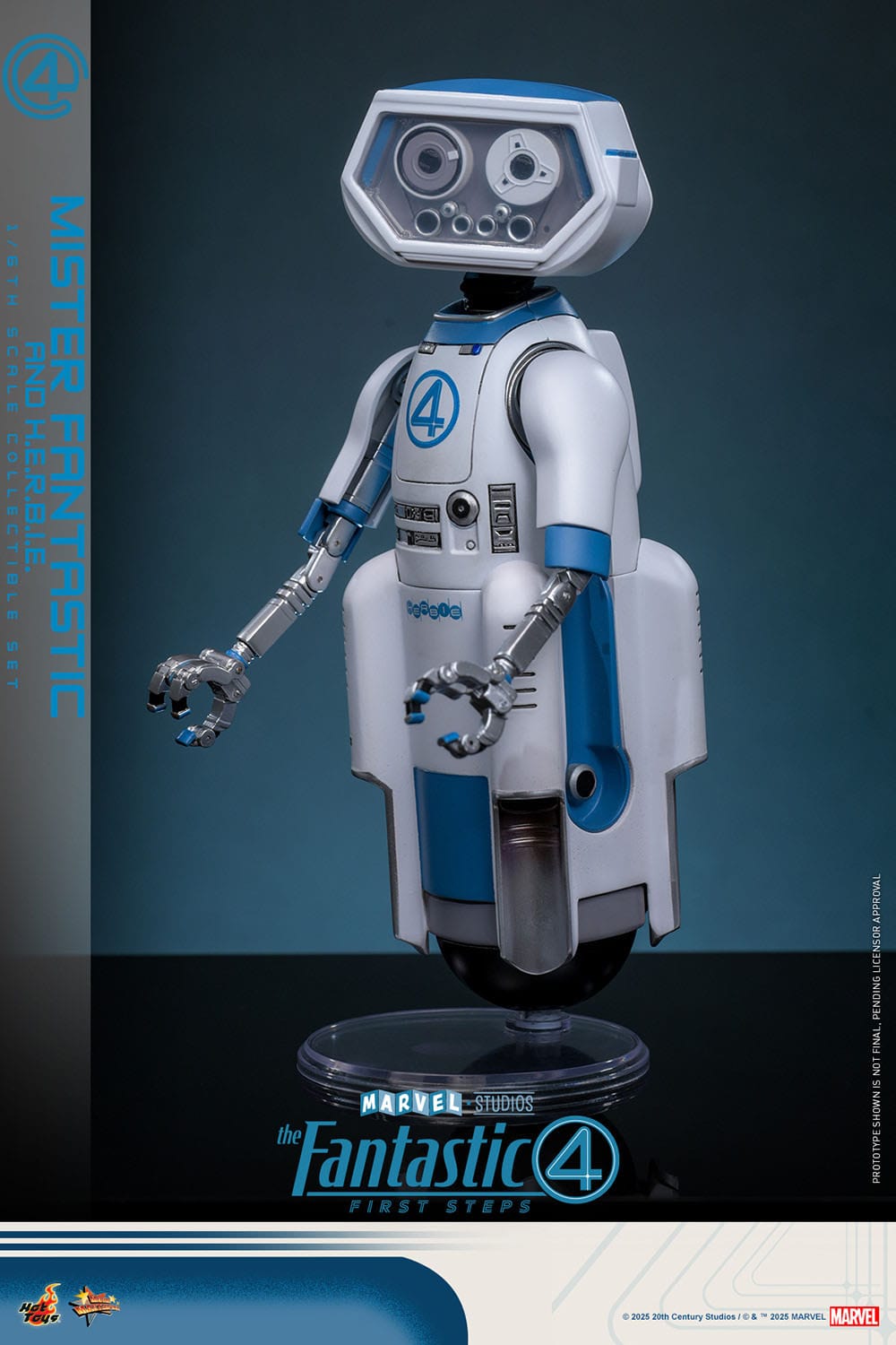 The Fantastic Four: First Steps: Mr Fantastic & H.E.R.B.I.E: 1/6th Scale Action Figure - Hot Toys Action Figure