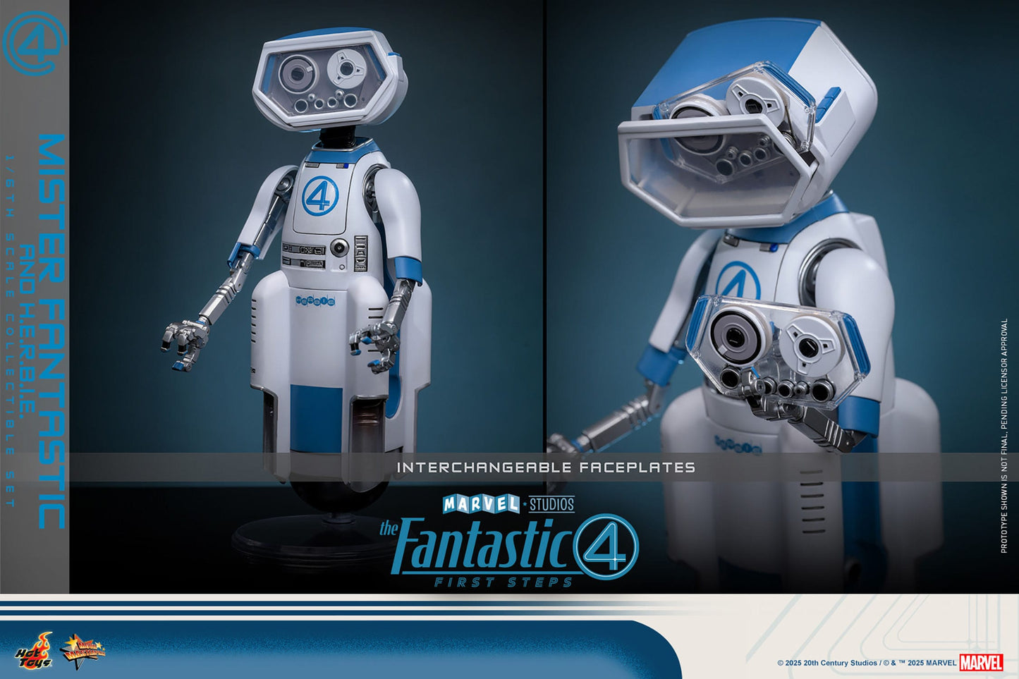 The Fantastic Four: First Steps: Mr Fantastic & H.E.R.B.I.E: 1/6th Scale Action Figure - Hot Toys Action Figure