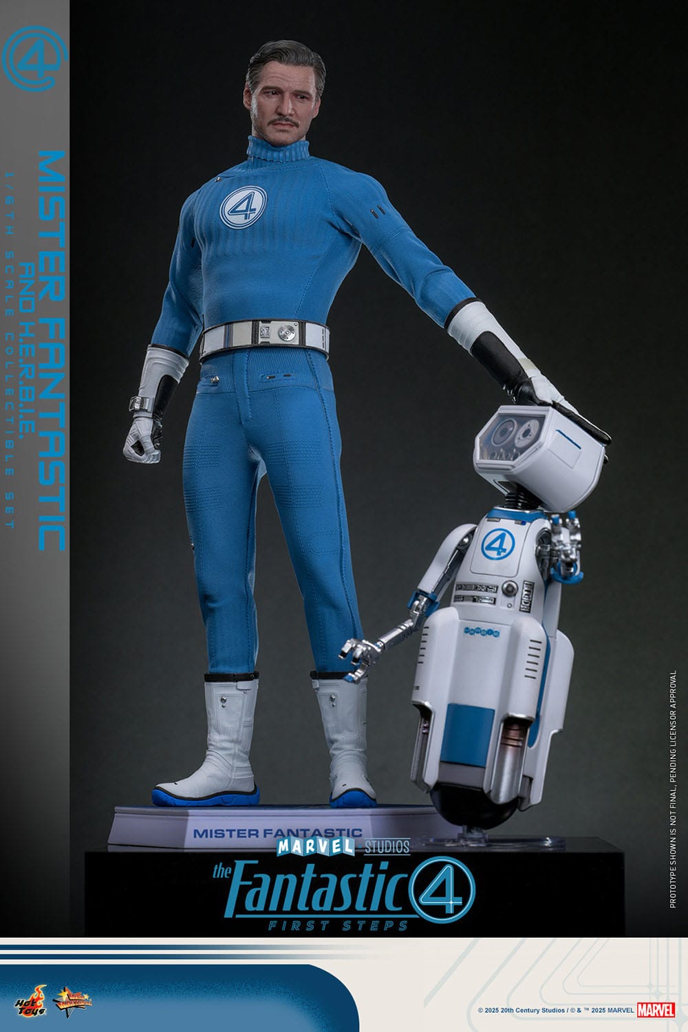 The Fantastic Four: First Steps: Mr Fantastic & H.E.R.B.I.E: 1/6th Scale Action Figure - Hot Toys Action Figure