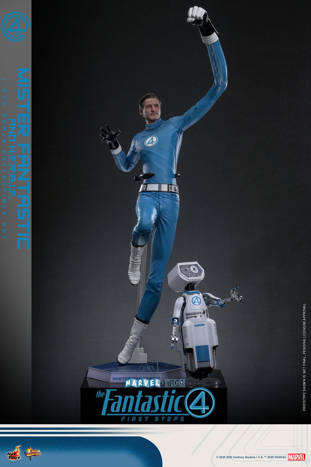 The Fantastic Four: First Steps: Mr Fantastic & H.E.R.B.I.E: 1/6th Scale Action Figure - Hot Toys Action Figure