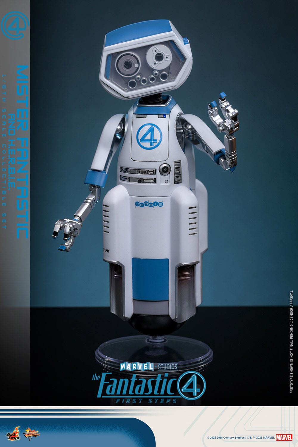 The Fantastic Four: First Steps: Mr Fantastic & H.E.R.B.I.E: 1/6th Scale Action Figure - Hot Toys Action Figure