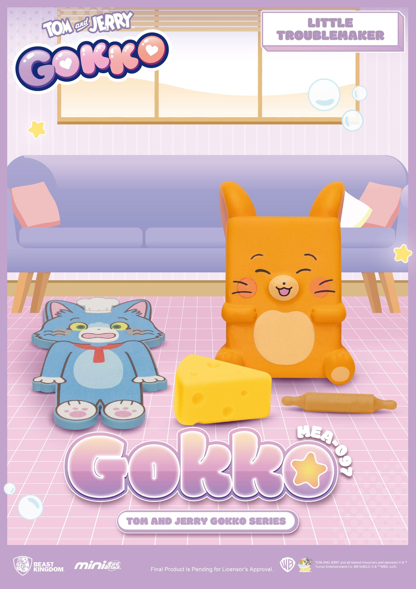 Tom and Jerry: Mini Egg Attack: Gokko Series: Box of 6 - Beast Kingdom Toys Blind Boxes, Mini Figures & Capsule Toys