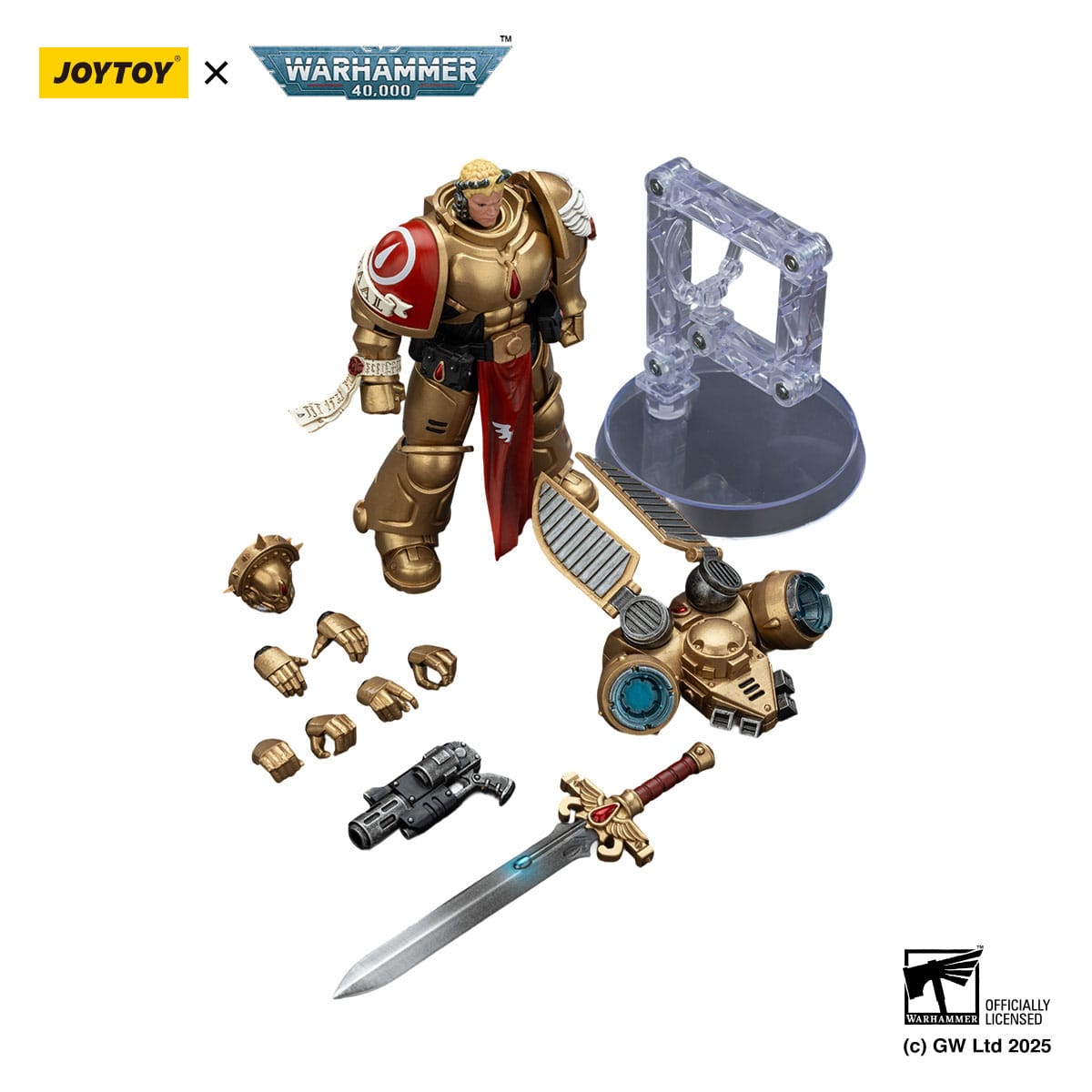 Warhammer 40k: Combat Patrol: Blood Angels: Sanguinary Guard 1 with Inferno Pistol and Encarmine Blade: Action Figure - Joy Toy Action Figure
