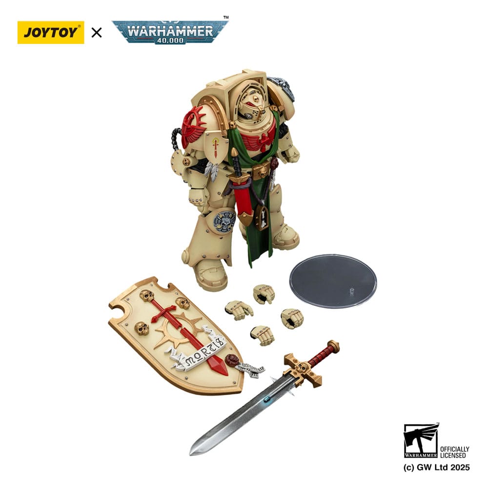 Warhammer 40k: Dark Angels Deathwing Knight 3 with Power Sword and Storm Shield: Action Figure - Joy Toy Action Figures