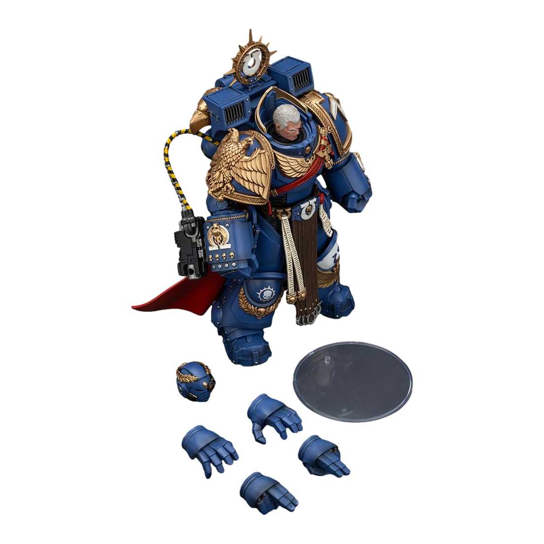 Warhammer 40k: Space Marine 2: Ultramarines: Marneus Calgar: Chapter Master with MKX Gravis Armour and Gauntlets of Ultramar: Action Figure - Joy Toy Action Figures