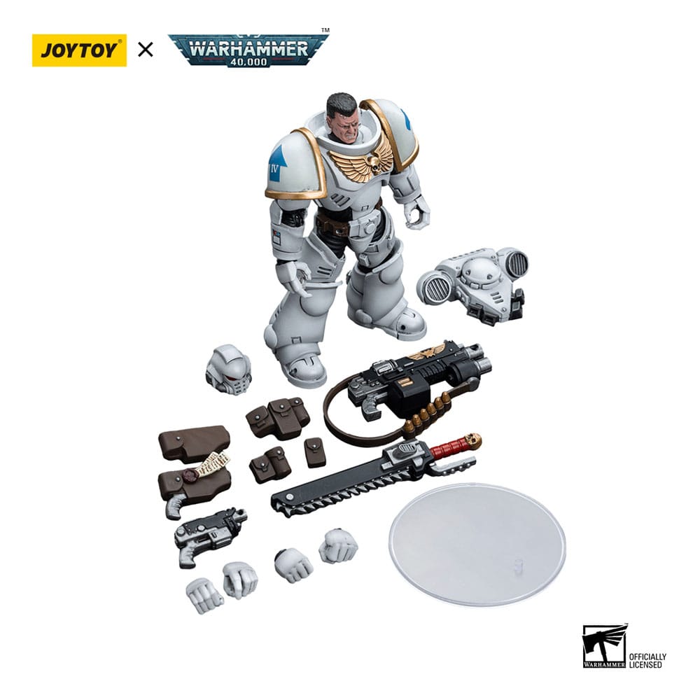 Warhammer 40k: Space Marines: White Consuls Intercessors (Version 1): Action Figure - Joy Toy Action Figures