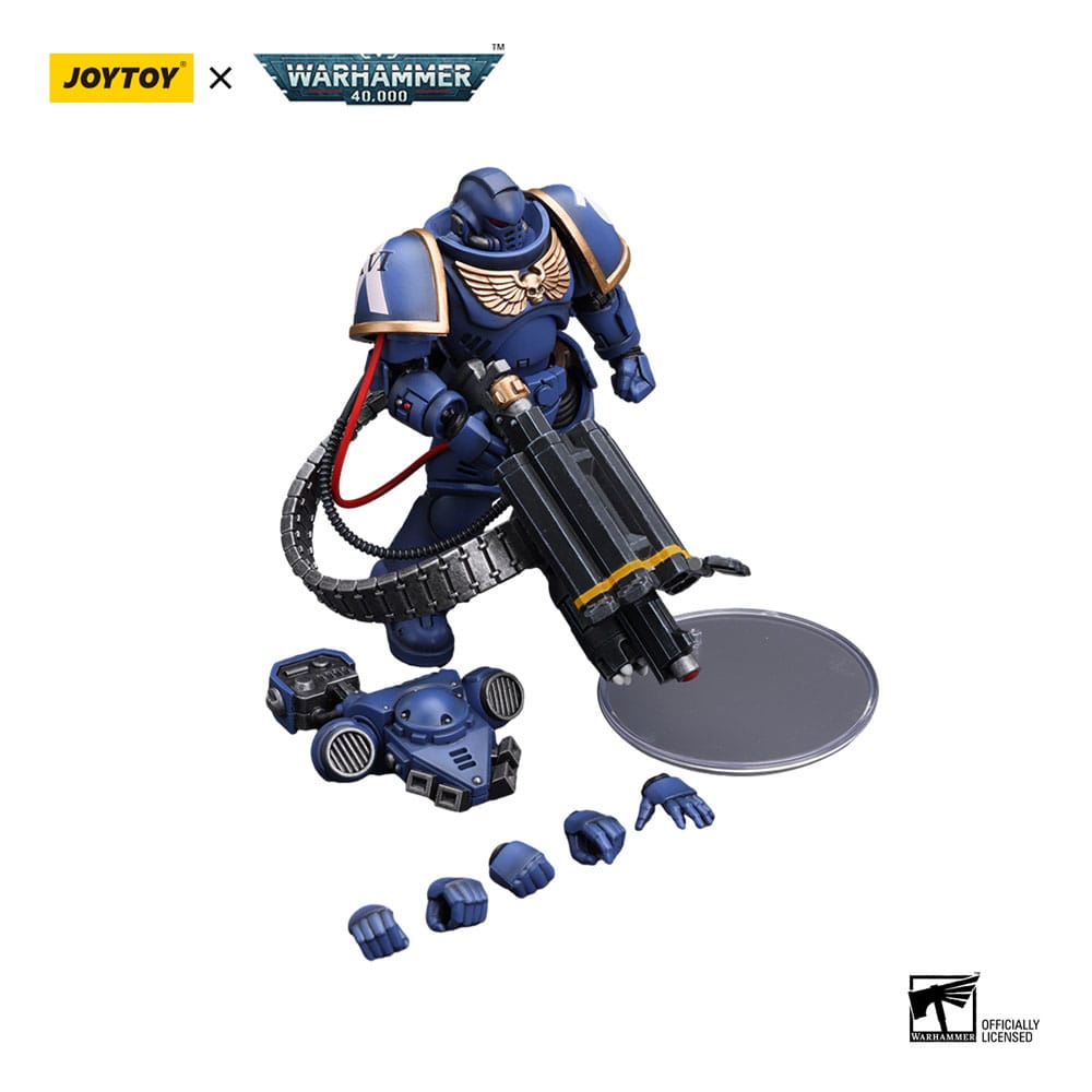 Warhammer 40k: Ultramarines: Desolation Marine with Castellan Launcher (Superfrag): Action Figure - Joy Toy Action Figures