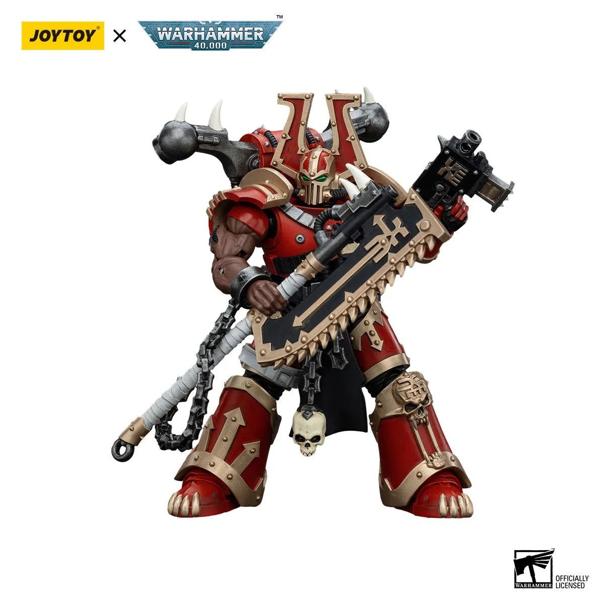Warhammer 40k: World Eaters: Khorne Berzerker With Eviscerator Chainaxe: Action Figure: Joy Toy Joy Toy