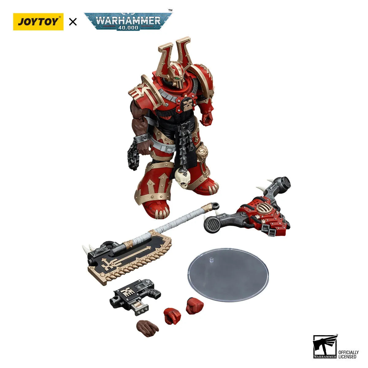 Warhammer 40k: World Eaters: Khorne Berzerker With Eviscerator Chainaxe: Action Figure: Joy Toy Joy Toy