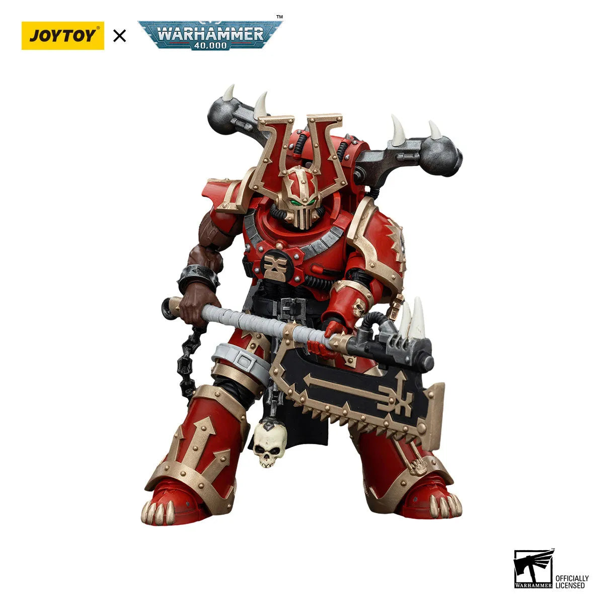 Warhammer 40k: World Eaters: Khorne Berzerker With Eviscerator Chainaxe: Action Figure: Joy Toy Joy Toy