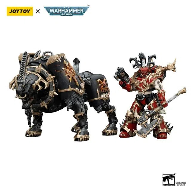 Warhammer 40k: World Eaters: Lord Invocatus with Khrone Juggernaut Daemon: Action Figure: Joy Toy Joy Toy