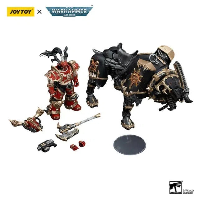 Warhammer 40k: World Eaters: Lord Invocatus with Khrone Juggernaut Daemon: Action Figure: Joy Toy Joy Toy