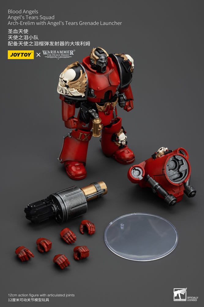 Warhammer The Horus Heresy Action Figure Blood Angels Angel's Tears Squad Arch-Erelim with Angel's Tears Grenade Launcher - Joy Toy Action Figures