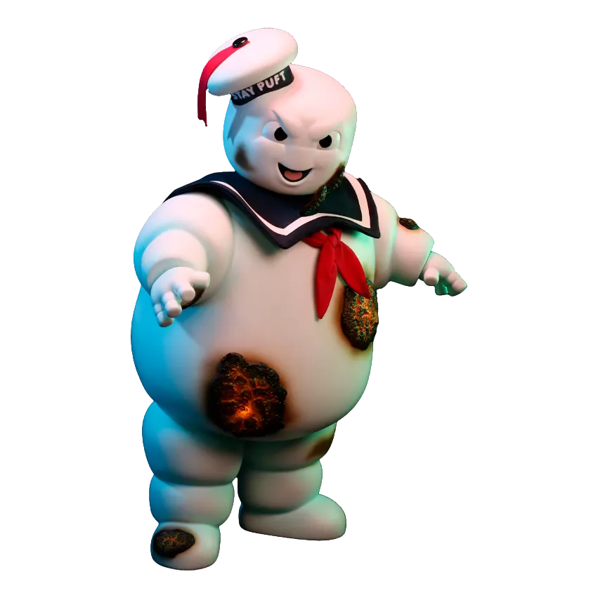 Ghostbusters: Stay Puft Marshmallow Man: Burning Deluxe Edition: Vinyl Figure