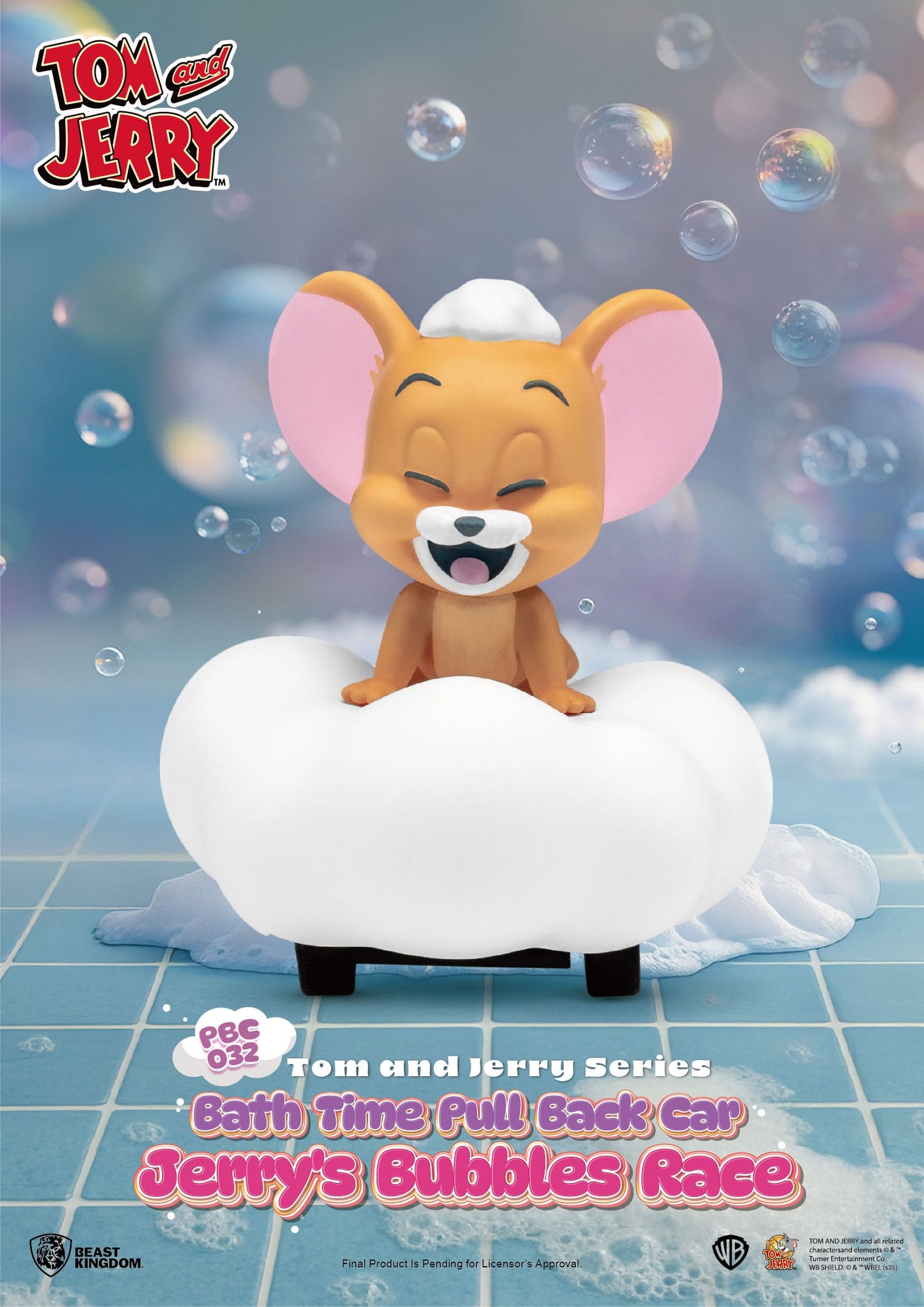 Tom and Jerry: Bath Time: Box of 6 Pull Back Cars