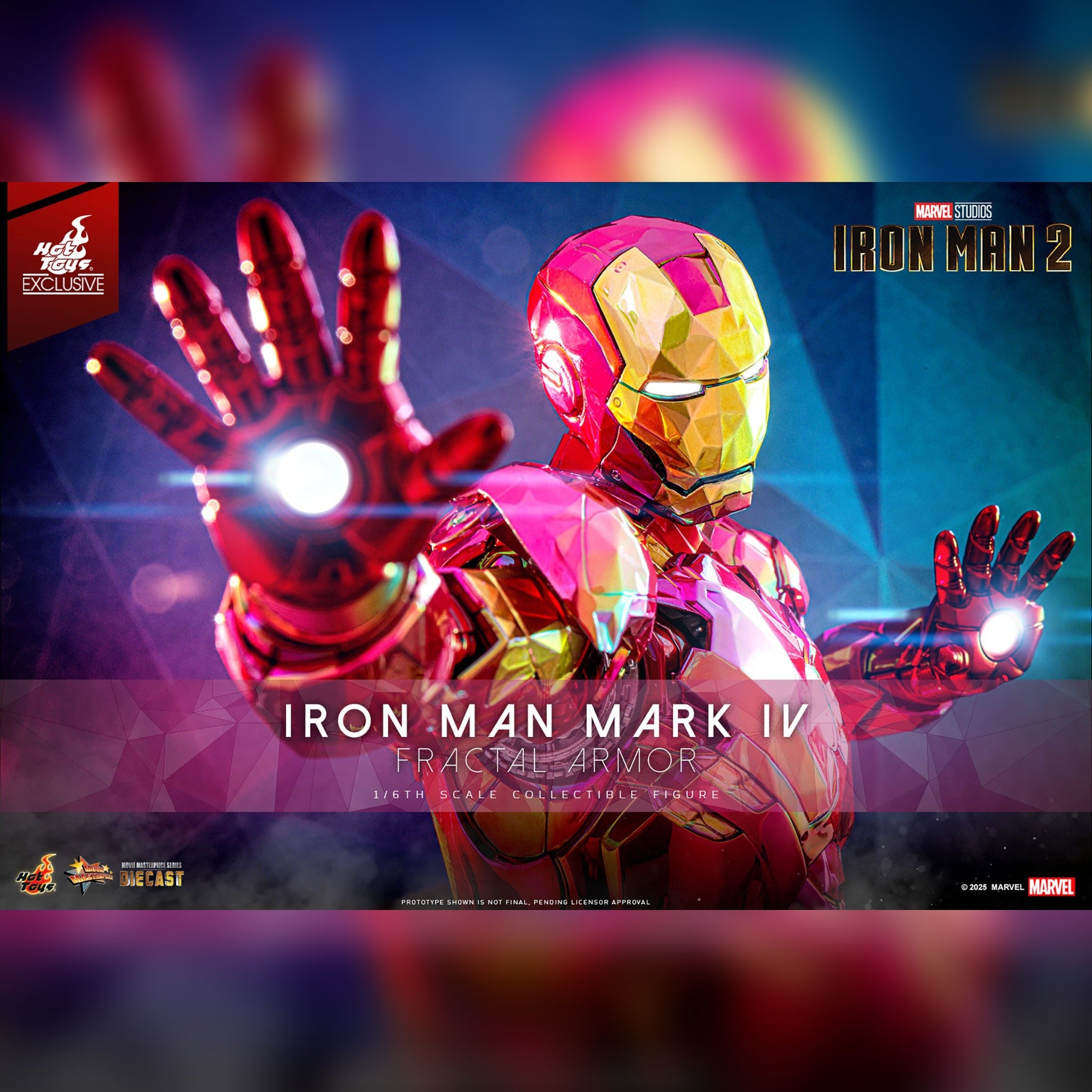 Iron Man 2: Iron Man Mark VI (Fractal Armor): Exclusive: 1/6th Action Figure: Hot Toys Hot Toys