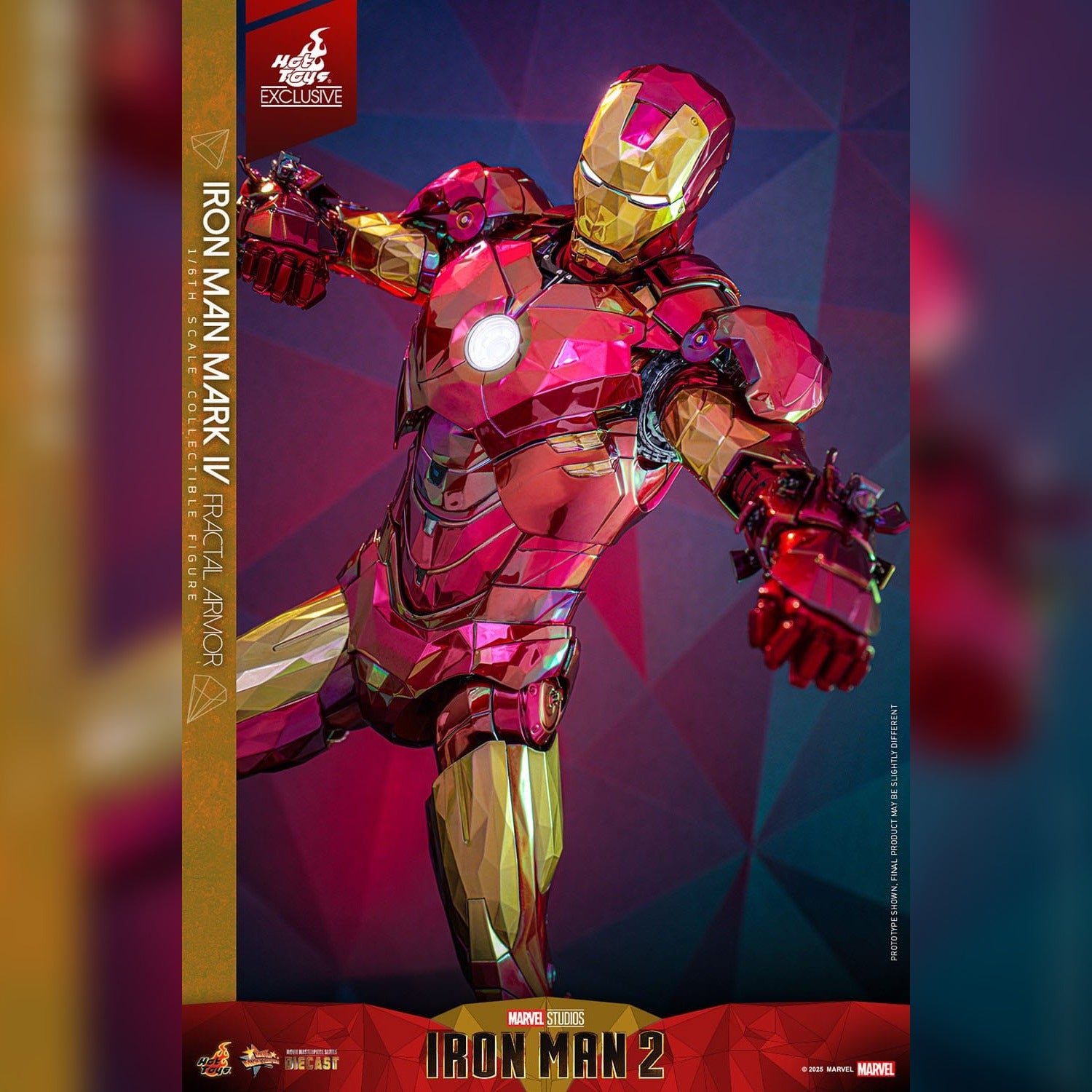 Iron Man 2: Iron Man Mark VI (Fractal Armor): Exclusive: 1/6th Action Figure: Hot Toys Hot Toys