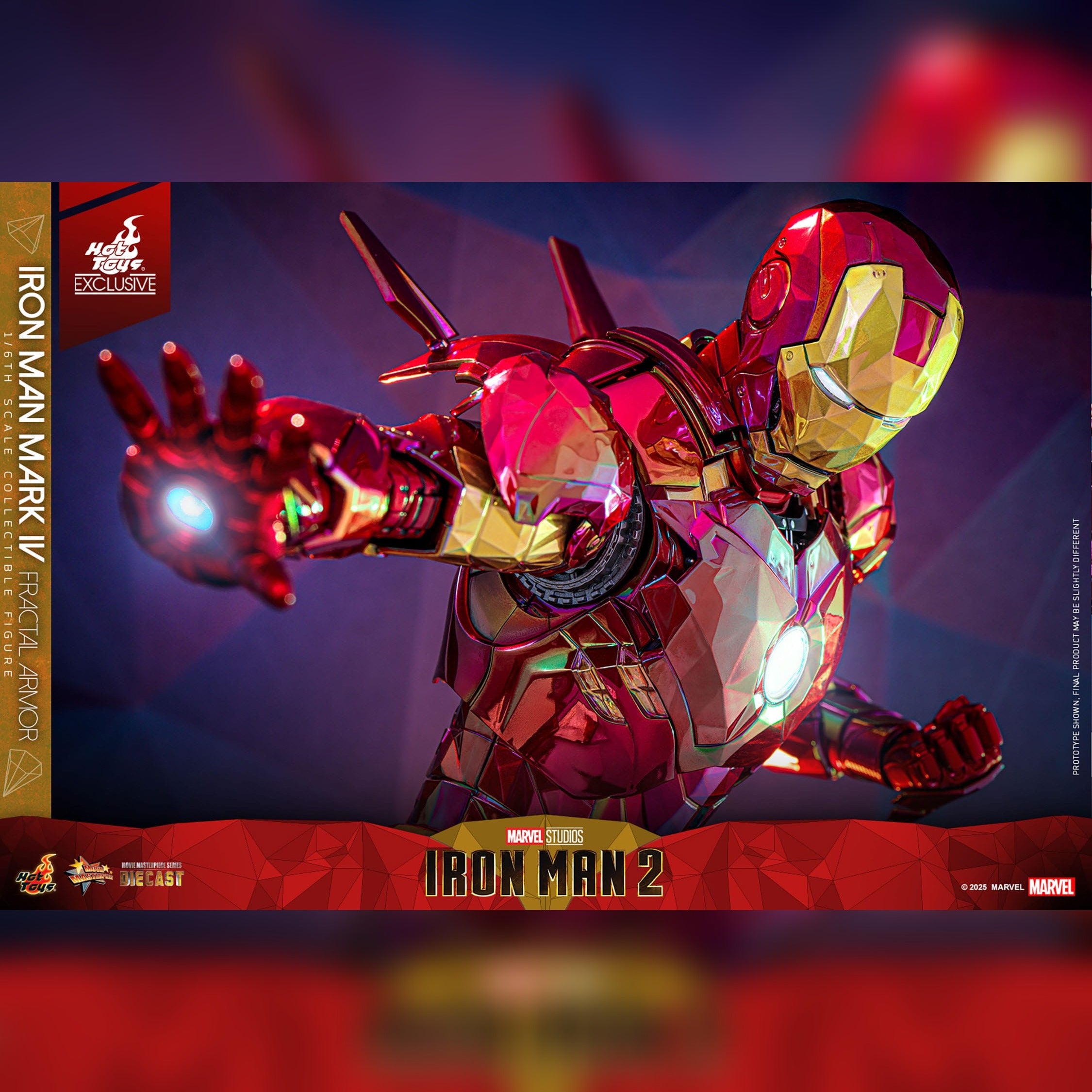 Iron Man 2: Iron Man Mark VI (Fractal Armor): Exclusive: 1/6th Action Figure: Hot Toys Hot Toys