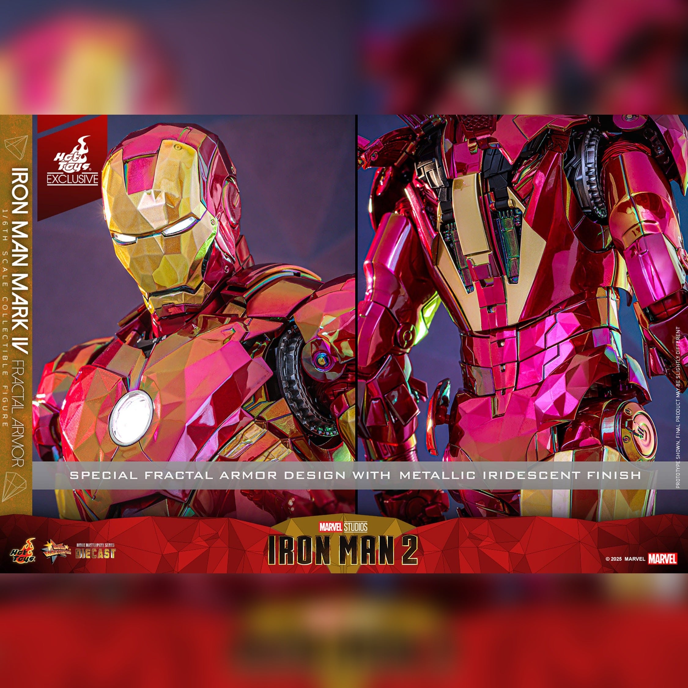 Iron Man 2: Iron Man Mark VI (Fractal Armor): Exclusive: 1/6th Action Figure: Hot Toys Hot Toys