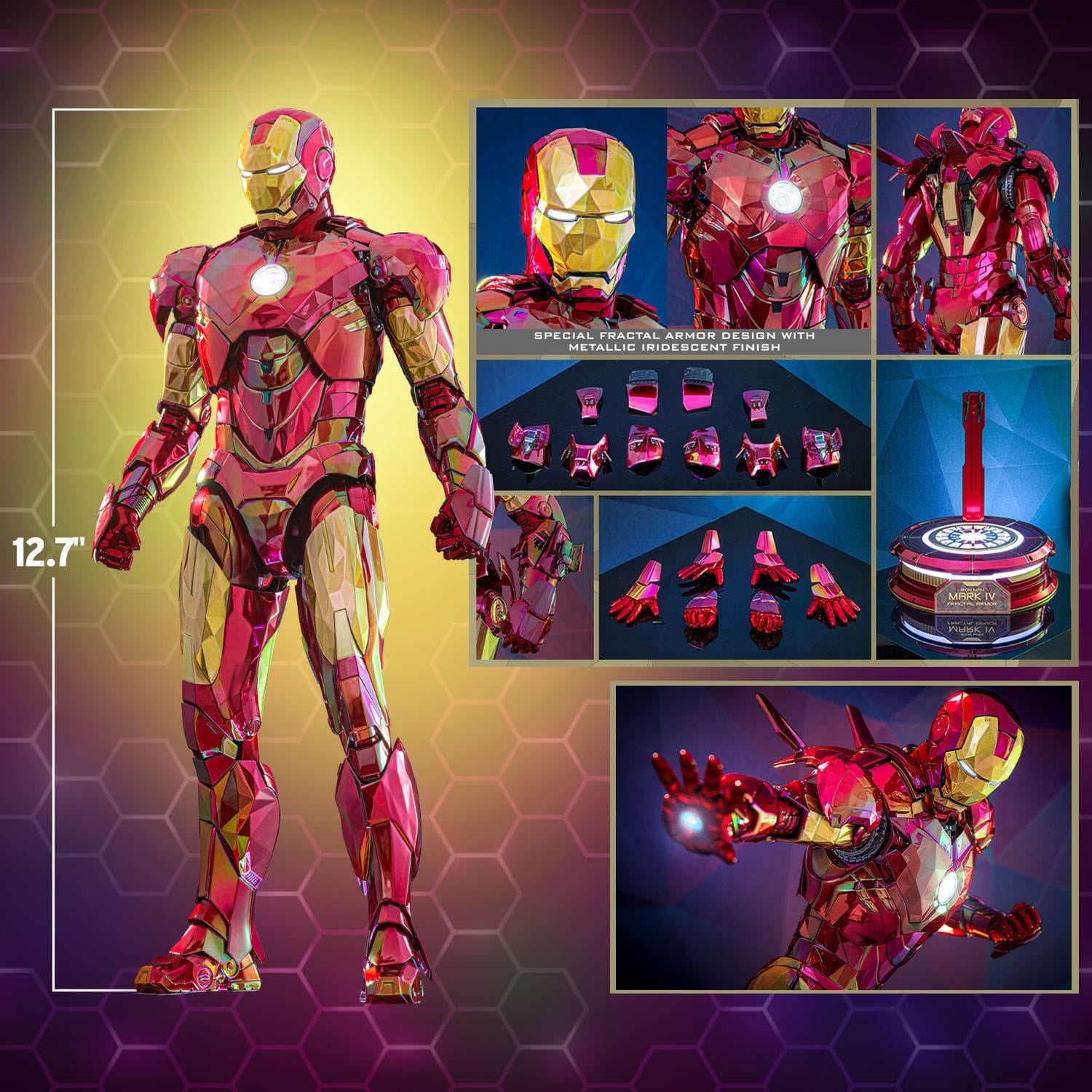 Iron Man 2: Iron Man Mark VI (Fractal Armor): Exclusive: 1/6th Action Figure: Hot Toys Hot Toys