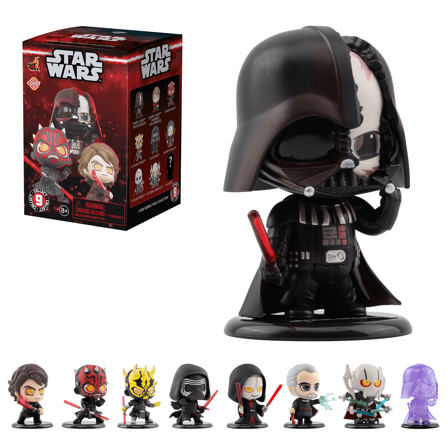 Star Wars Cosbi Mini Figures Dark Side 8 cm Blind Box Display Box Qty 8
