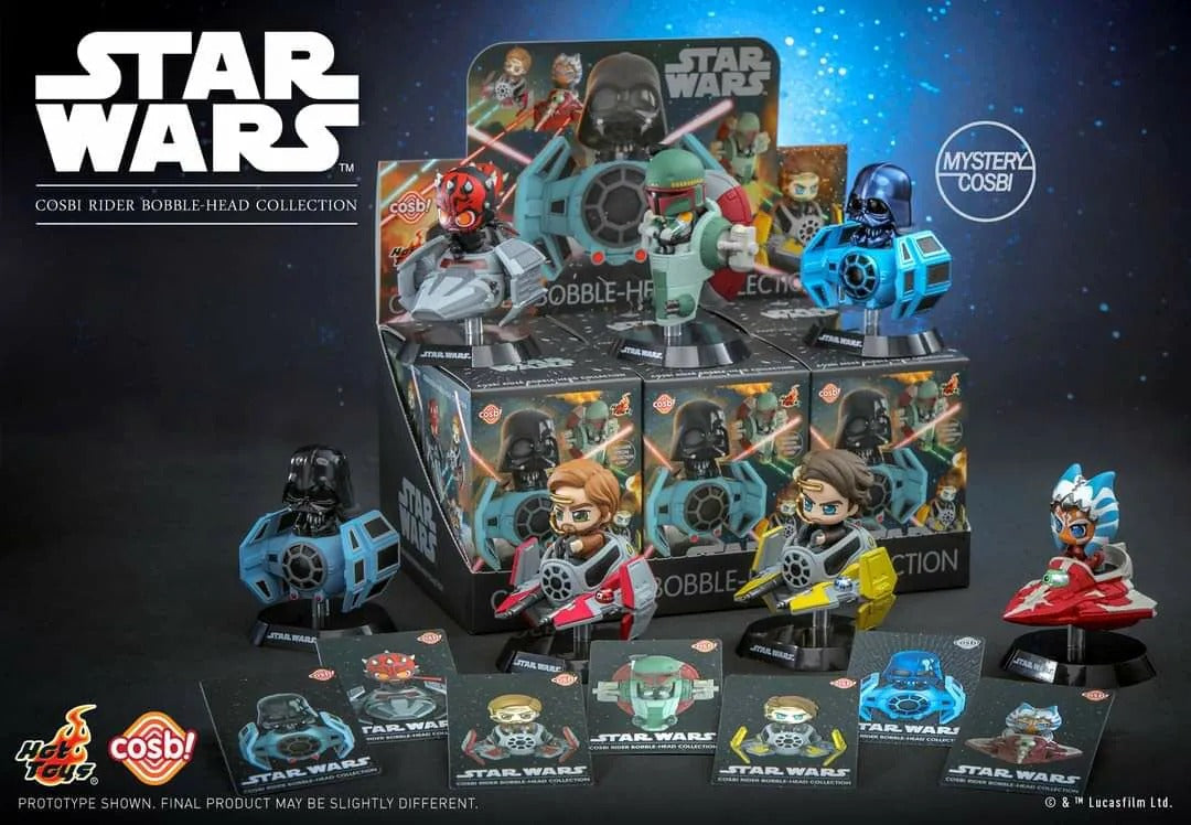 Star Wars Bobble Hero Cosbi Rider Bobble-Head 6 cm Blind Box Display Box Qty 6