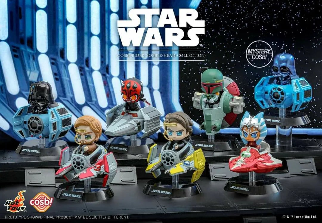 Star Wars Bobble Hero Cosbi Rider Bobble-Head 6 cm Blind Box Display Box Qty 6