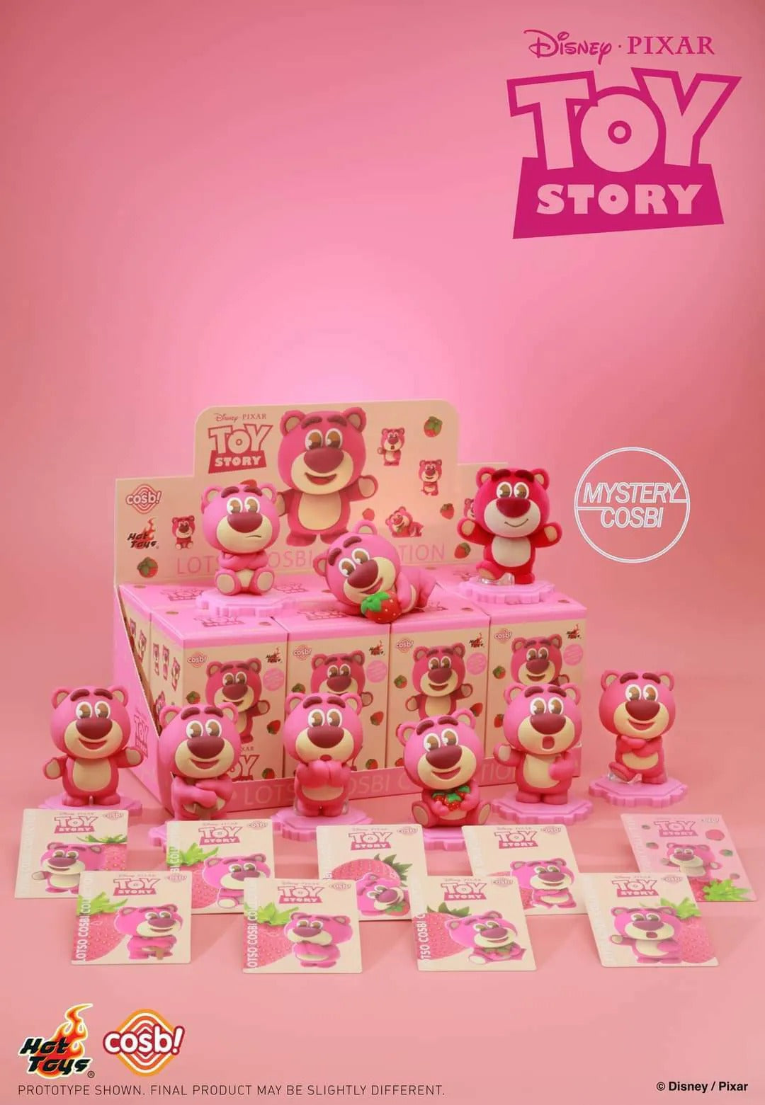 Toy Story Cosbi Mini Figures Lotso 8 cm Blind Box Display Box Qty 8