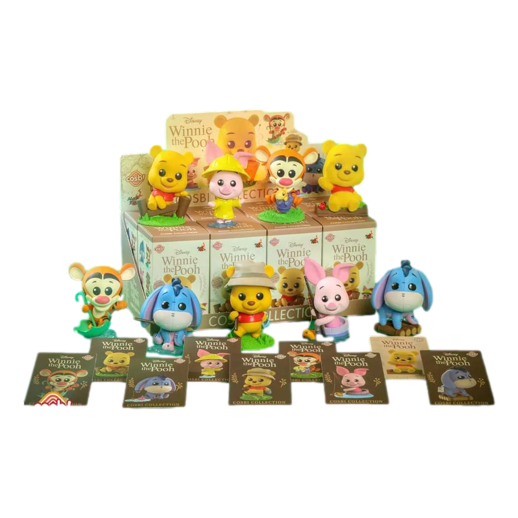 Disney Cosbi Mini Figures Winnie the Pooh 8 cm Blind Box Display Box Qty 8