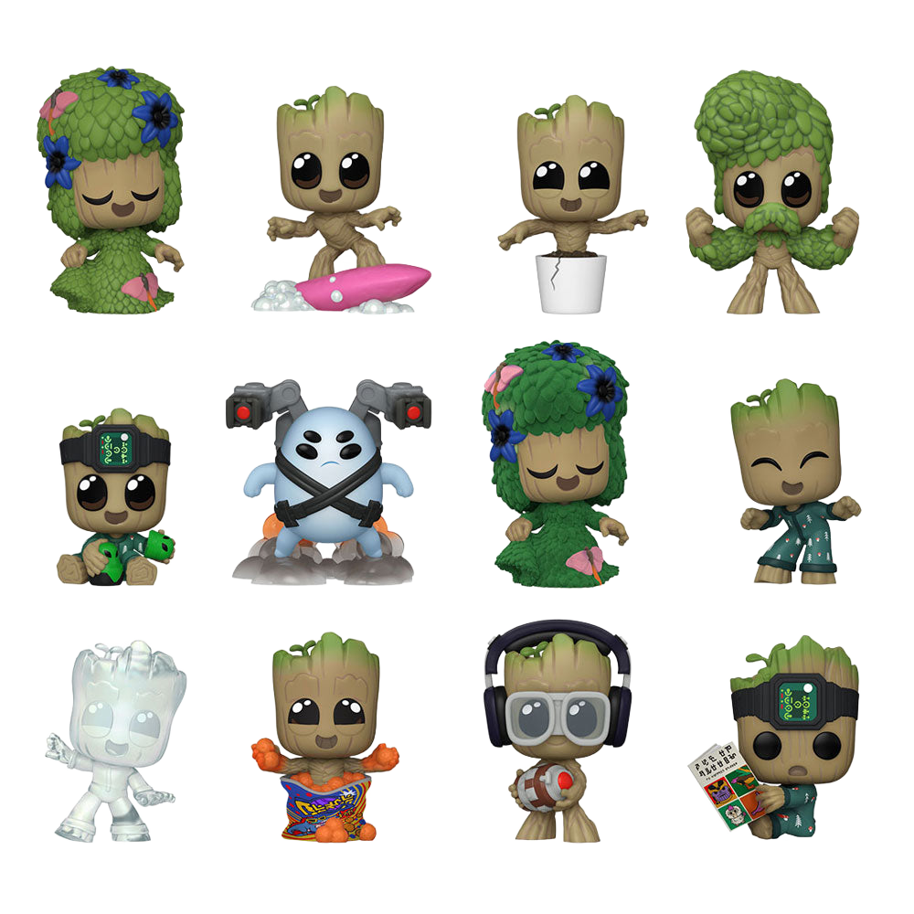I Am Groot Mystery Mini Figures 5 cm Display (12) - Funko Blind Boxes, Mini Figures & Capsule Toys