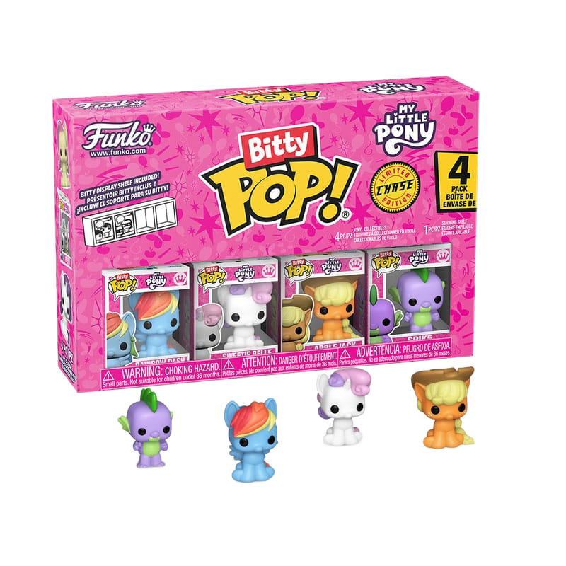 My Little Pony Bitty POP! Vinyl Figure 4-Pack Rainbow Dash 2,5 cm - Funko Mini Figures, Pop! Figures