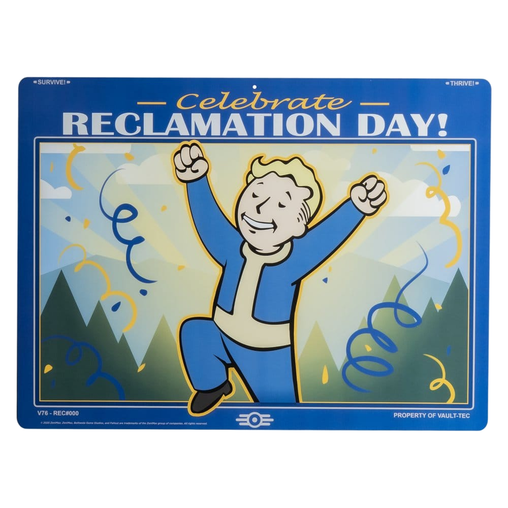 Fallout Metal Sign Reclamation Day - Trick Or Treat Studios Accessories & Memorabilia