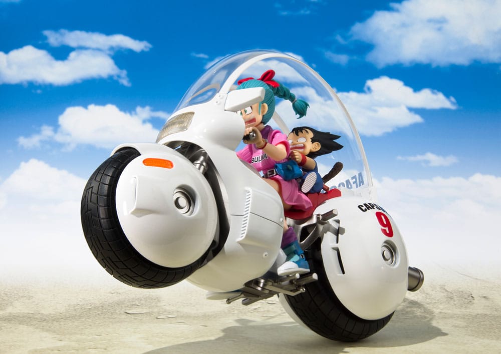 Dragon Ball S.H. Figuarts Vehicle with Figure Bulma's Motorcycle Hoipoi Capsule No. 9 - Bandai Tamashii Nations Action Figures
