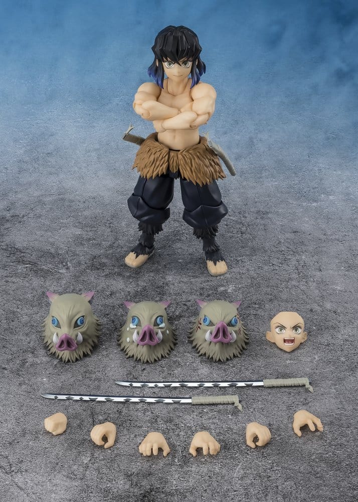 Demon Slayer: Kimetsu no Yaiba S.H. Figuarts Action Figure Inosuke Hashibira 14 cm - Bandai Tamashii Nations Action Figures