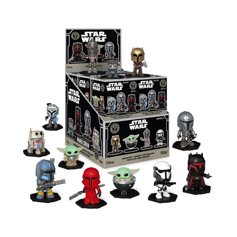 Star Wars Mystery Mini Figures 5 cm The Mandalorian Display Box Qty 12 - Funko Blind Boxes